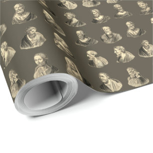 Papier Cadeau Portraits Motif des philosophes anciens