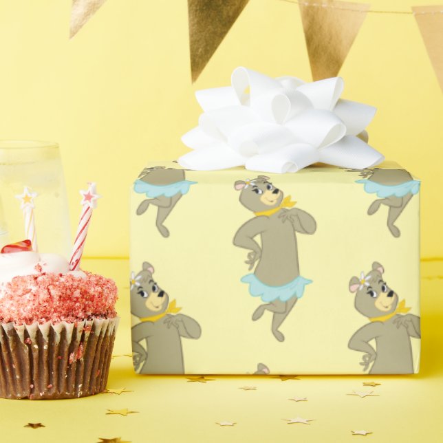 Papier Cadeau Pose Joueuse de Cindy Bear (Fête d'anniversaire)