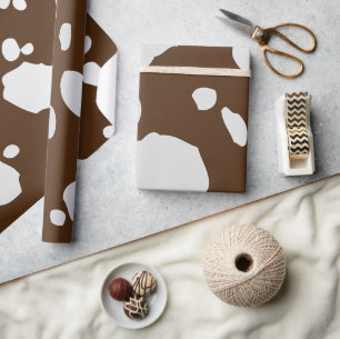 Papier Cadeau Poster de animal Brown Et White Cow Spots