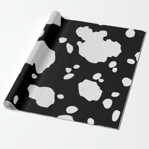 Papier Cadeau Poster de animal Des Spots De Vache Noir Et Blanc