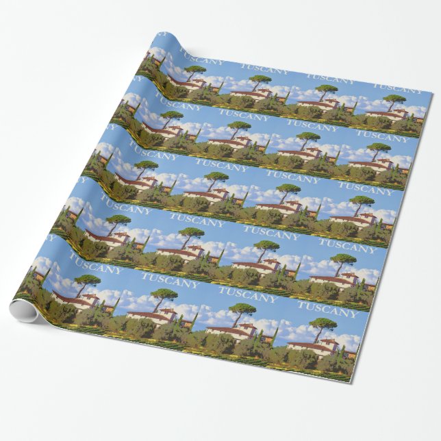 Papier Cadeau Poster de Tuscany Italy (Déroulé)