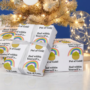 Papier Cadeau Pot D'or En Vous-Même Saint Patrick's Day