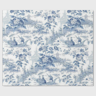 Papier Cadeau Poudre bleu Chinoiserie Toile