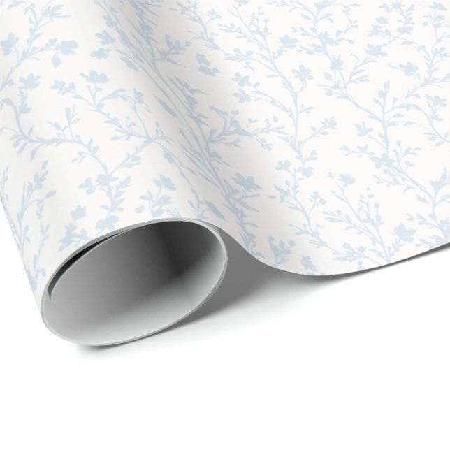 Papier Cadeau Poudre Bleue de Soft Meadow - Neutre (Coin rond)