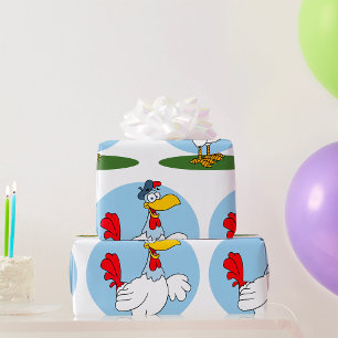 Papier Cadeau Poulet de dessin animé