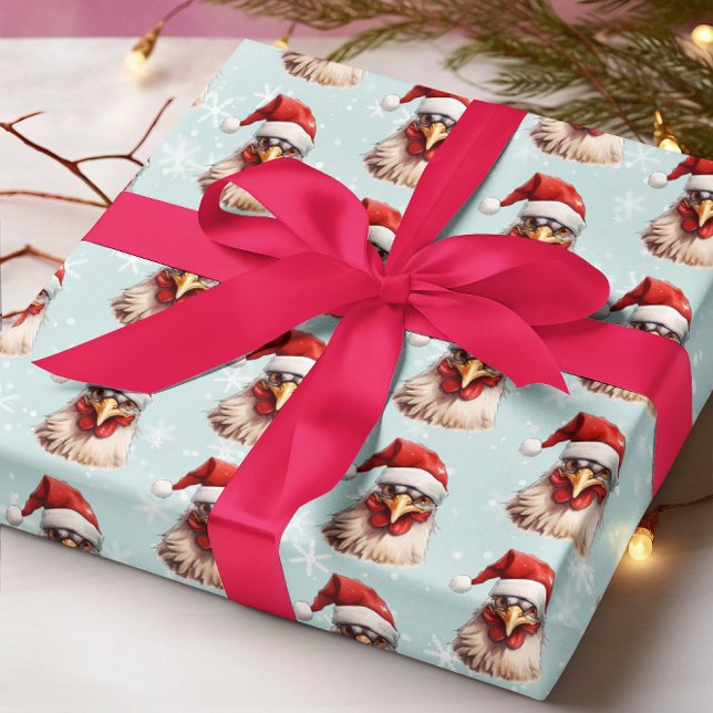 Papier Cadeau Poulet de Noël (Créateur téléchargé)