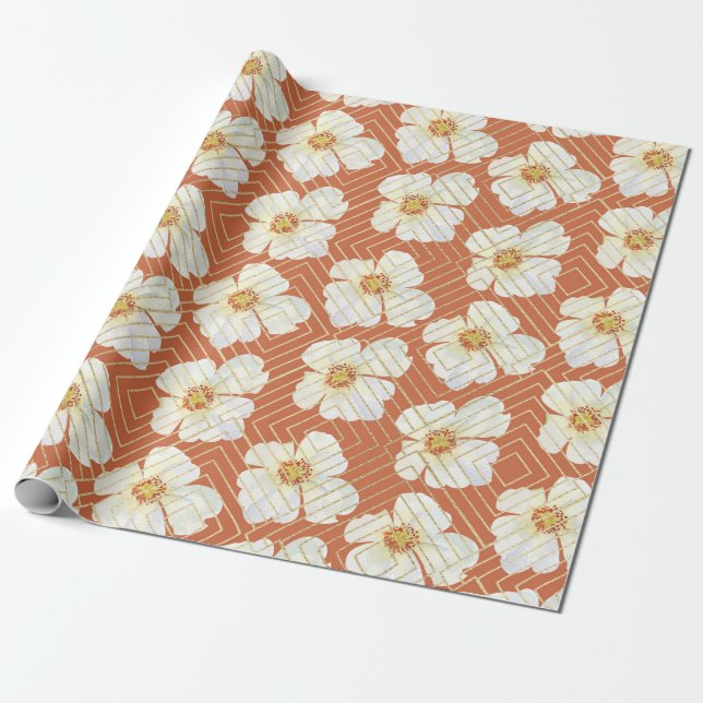 Papier Cadeau Poulet orange (Déroulé)