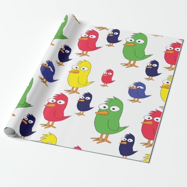 Papier Cadeau Poulets (Déroulé)