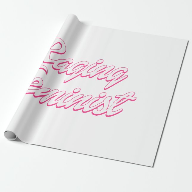 Papier Cadeau Poupée Féministe Déchaînée  (Déroulé)