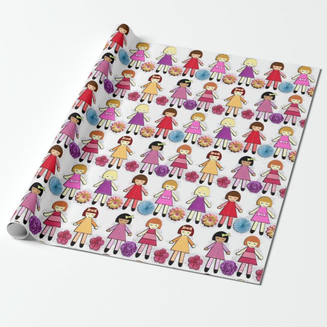 Papier Cadeau Poupées (Déroulé)