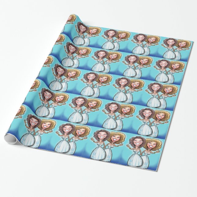 Papier Cadeau Poupées de gâteaux Mariages lesbiennes (Déroulé)
