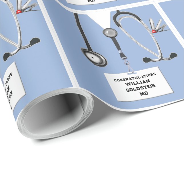 Papier cadeau pour docteur (Coin rond)