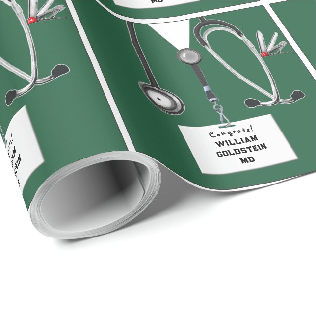 Papier cadeau pour docteur (Coin rond)