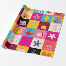 Papier cadeau pour enfants Motif sans couture