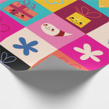 Papier cadeau pour enfants Motif sans couture