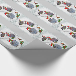Papier cadeau pour la fête de Noël des lapins