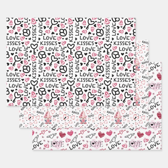 Papier cadeau pour la Saint-Valentin  (Lot)