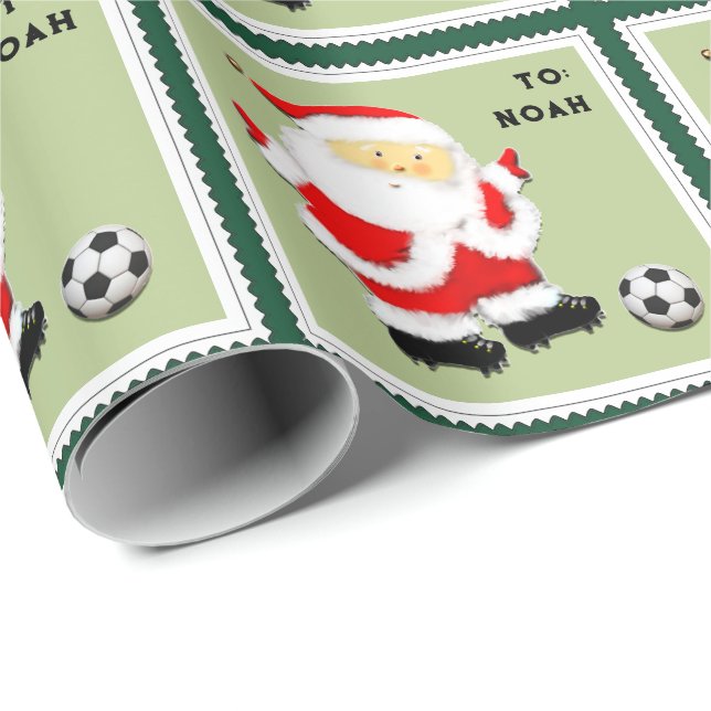 Papier cadeau pour le premier Noël d'un bébé garço (Coin rond)