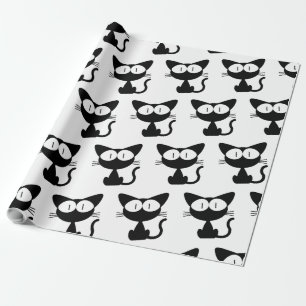 Papier Cadeau Pour les Amoureux des animaux : Cute Black Cat/Kit