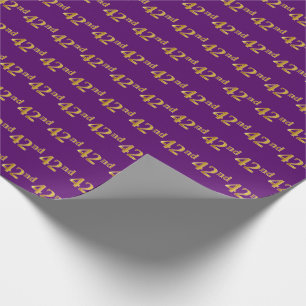 Papier Cadeau Pourpre, événement d'or quarante-deuxième de Fa