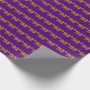 Papier Cadeau Pourpre, événement d'or quatre-vingt-dixième de