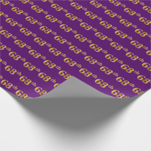 Papier Cadeau Pourpre, événement d'or soixante-huitième de Faux
