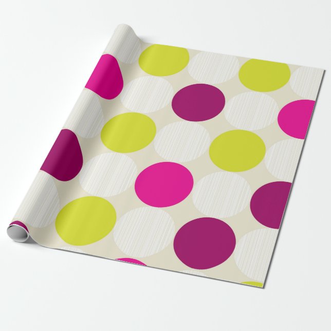 Papier Cadeau Pourpres et Jaunes (Déroulé)