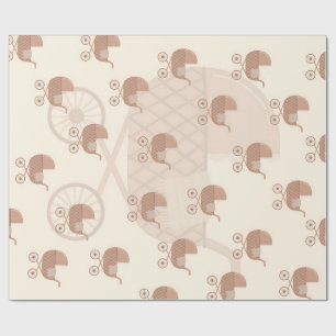 Papier Cadeau Poussette pour bébé mignon