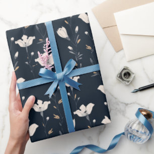 Papier Cadeau prairie de fleurs sauvages,aquarelle fleurs sauvag