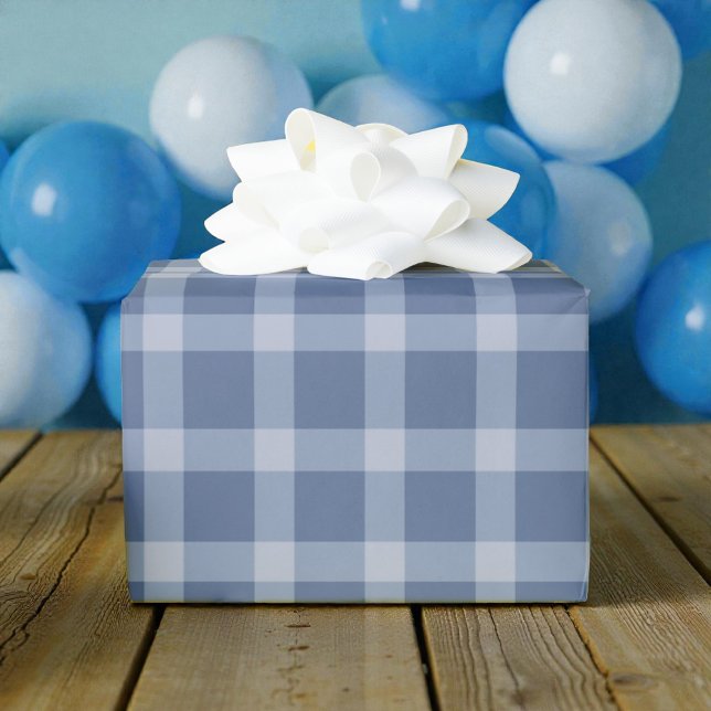 Papier Cadeau Premier anniversaire de bébé aux bleuets (Créateur téléchargé)