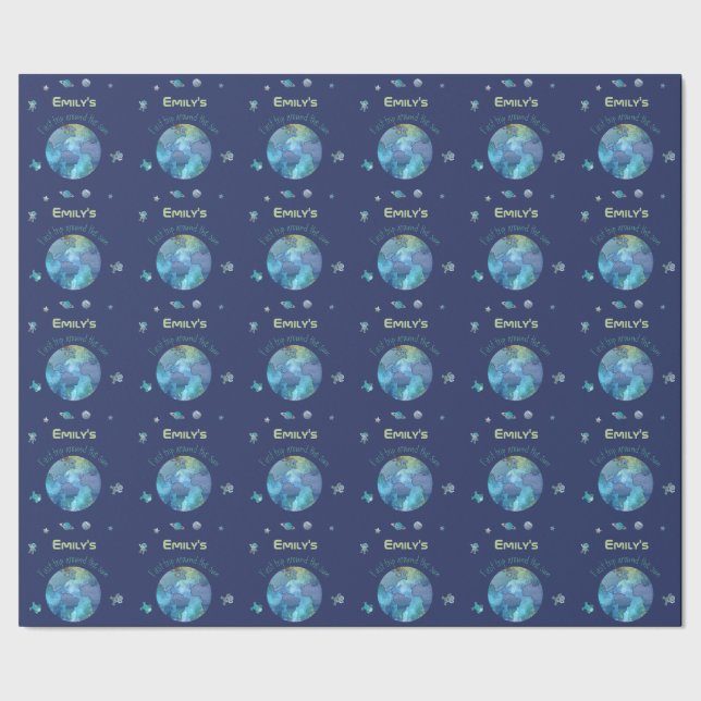 Papier Cadeau Premier anniversaire | premier voyage autour du so (Couture)