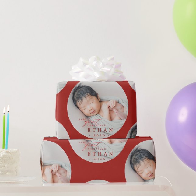 Papier Cadeau Premier Noël de bébé  (Cadeaux de fête)
