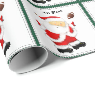 Papier Cadeau Premier Noël de bébé garçon Football