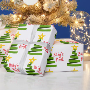 Papier Cadeau Premier Noël du bébé