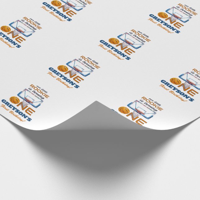 Papier Cadeau Première année de basket-ball (Coin)