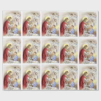 Papier Cadeau Première sainte communion pour le papier