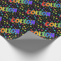 Prénom arc-en-ciel "COLTON" + Étoiles