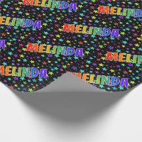 Prénom arc-en-ciel "MELINDA" + Stars