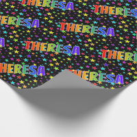 Prénom arc-en-ciel "THERESA" + Stars