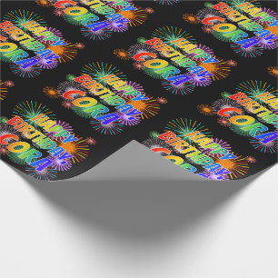 Papier Cadeau Prénom "CORA", Amusant "HEUREUX ANNIVERSAIRE"