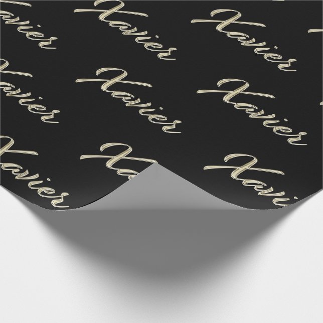 Papier Cadeau Prénom de Xavier (Coin)