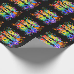 Papier Cadeau Prénom "TRACI", Amusant "HEUREUX ANNIVERSAIRE"