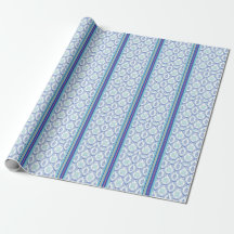 Papier Cadeau Prépa Bleu Aqua Clé Grecque Pot à Gi