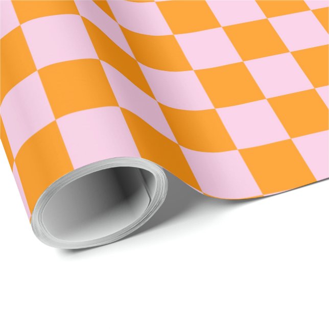 Papier Cadeau Prépa Vérif Rose Orange Mod (Coin rond)