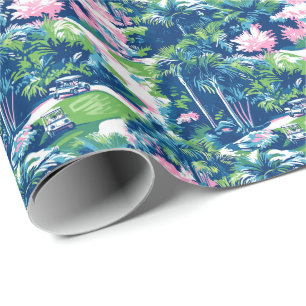 Papier Cadeau Preppy Palm Beach Golf