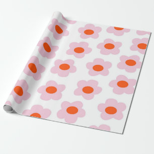 Papier Cadeau Preppy rose rouge hippie Motif