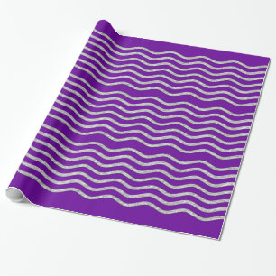 Papier Cadeau Pretty Waves argent + votre backgr, texte & idées