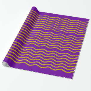 Papier Cadeau Pretty Waves or + votre backgr, texte & idées