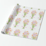 Papier Cadeau Pretty Wildflower Pastel Bridal Shower Thank You<br><div class="desc">Pretty wildflower wrapping paper using mainly pink,  orange,  beige and green in pastel color palette,  with “Thank You” or any other personalized message as you wish,  perfect for bridal shower or any special occasion gift wrapping.</div>