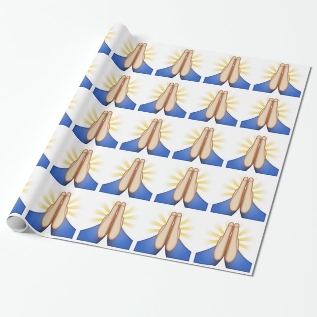 Papier Cadeau prier émoji (Déroulé)
